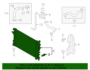 Radiator cooling water Hyundai Elantra AD 17-20 2.0