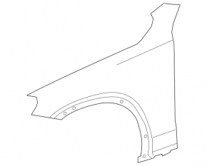 Front right wing Mercedes GLC 16-22
