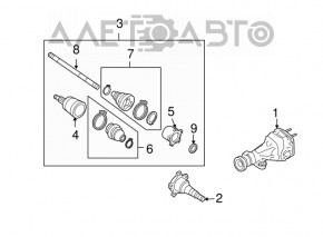 Drive axle rear left Infiniti FX35 03-08