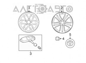 Wheel disk R17 x 7.5J ET35 5*114.3 Toyota Highlander 08-13