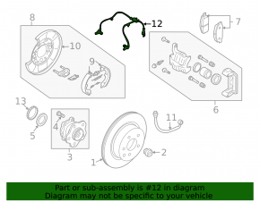 Rear left ABS sensor for Infiniti FX35 QX70 09-17