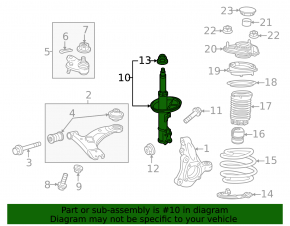Front left shock absorber for Toyota Prius 2023-26 Limited, XLE