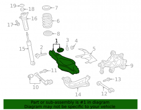 Lower control arm under spring rear left Toyota Venza 21- AWD