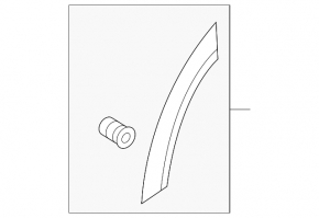 Rear left door arch trim for Audi E-Tron 19-23