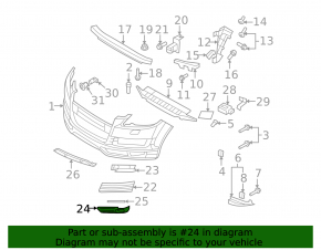 Right fog light frame Audi Q7 4L 10-15 S-line