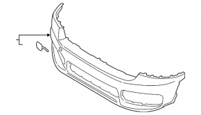 Mini Cooper Countryman F60 17-20 JCW bare front bumper