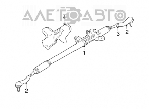 Steering rack Chrysler 200 4d 11-14 17' wheels