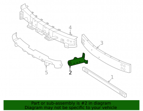 Left front bumper lower reinforcement fang for Toyota Crown 23-26