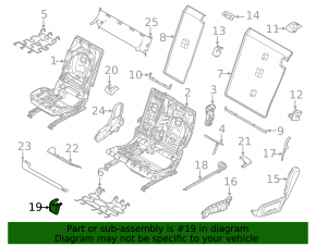 Rear right seat runner cover, 2nd row, front right, BMW X7 G07 19-25, black