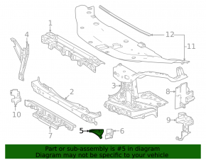 Left headlight mount for Lexus LX 22-26