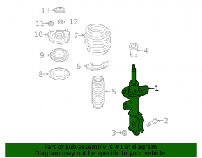 Front left shock absorber for Hyundai Sonata 16-17 hybrid