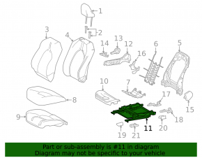 Left passenger seat runner for Toyota Camry v70 18-24, mechanical, without frame