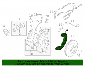 Brake Disc Cover Front Right Audi Q7 4L 10-15