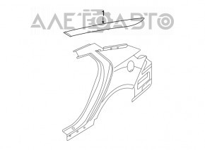 Rear wing trim right Kia Optima 11-15 chrome