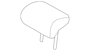Kia Sportage 17-22 rear center headrest, black cloth, gray stitching