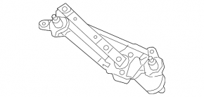 Windscreen wiper trapezoid with motor Hyundai Ioniq 17-22