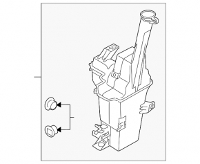 Kia Sportage 17-19 Windscreen Washer Reservoir