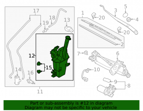 Kia Sportage 17-19 Windscreen Washer Reservoir