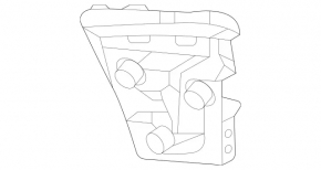 Rear bumper mount under the left light for Mercedes H247 GLA 20-26
