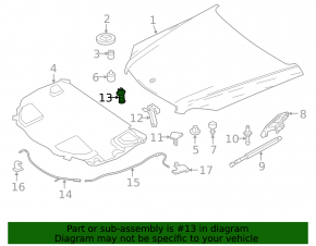 Bonnet bumper left Mercedes GLC 16-22