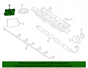 Blind Spot Sensor Bracket (BSM), Left, Mercedes GLC 20-22