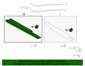 Front left threshold Ford C-max MK2 13-18 structure