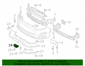 Front Bumper Deflector Left Ford C-max MK2 13-18 USA