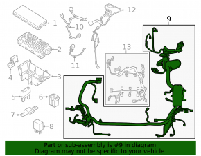 Lincoln MKC 15 Underhood Wiring with Fuse Box