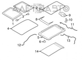 Hatch mechanism frame Lincoln Nautilus 19-23