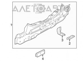 Rear panel Nissan Leaf 18-
