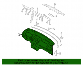 Mazda6 2003-2008 dashboard without airbag
