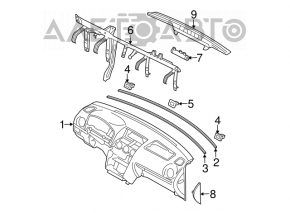 Mazda6 2003-2008 dashboard without airbag