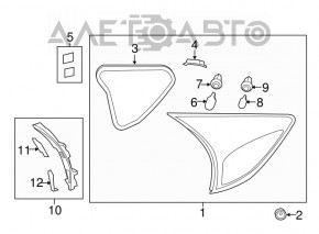 Inner light trunk lid right Mazda CX-5 13-16