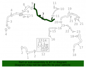 Lexus RX450h 16-22 Metal Cooling Hose Type 2