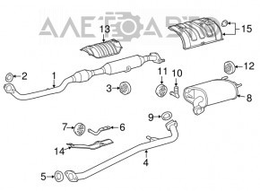 Lower catalyst Lexus ES300h 13-18