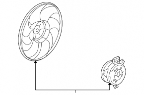 Cooling Fan Left Chevrolet Impala 14-20 2.5