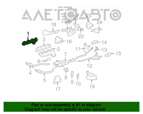 Right exhaust manifold Mercedes X164 GL W164 ML 450 500 550