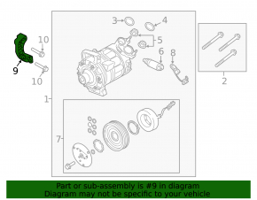 Air Conditioning Compressor Bracket Volvo XC90 16-22 T5, T6