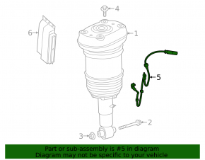 Shock absorber wire rear right BMW X5 G05 19-23