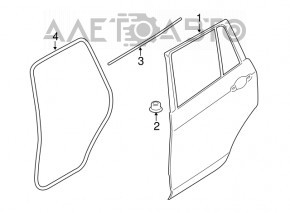 Bare rear left door BMW X3 F25 11-17 black 475