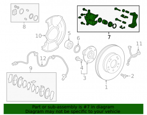 Front right brake caliper assembly for Honda Civic X FC 16-21