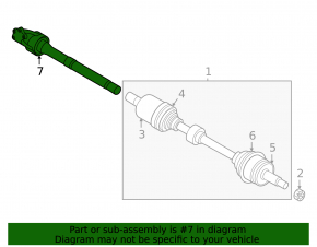 Intermediate shaft Hyundai Tucson 22-25 1.6T HEV with bracket