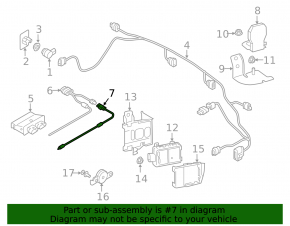 Foot-operated trunk opening sensor for Audi A6 C8 19-24