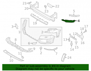 Front bumper air duct right Audi Q7 16-19