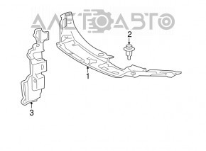 Radiator deflector left Lexus ES350 13-15 prerest