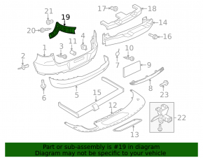 Rear bumper mount right VW Tiguan 09-11 prerest