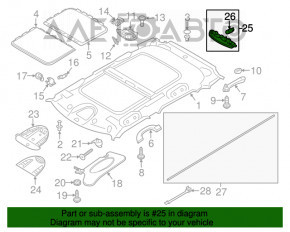 Ceiling light rear Mini Cooper Countryman R60 10-16