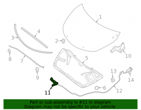 Nissan Altima 13-16 hood lock