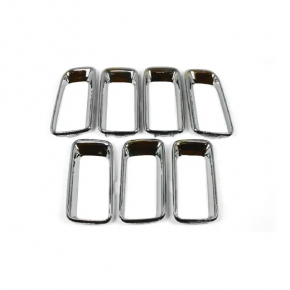 Jeep Compass 11-16 light chrome grille inserts, 7-piece set