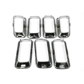 Jeep Compass 11-16 light chrome grille inserts, 7-piece set